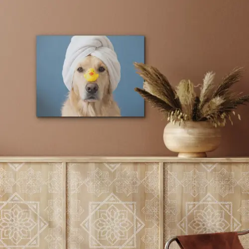 Hond - Badeend - Geel PET vilt klein -sfeer4