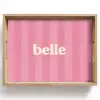 Roze - Gestreept - Belle Dienblad Rechthoek middel -z3d_shopping