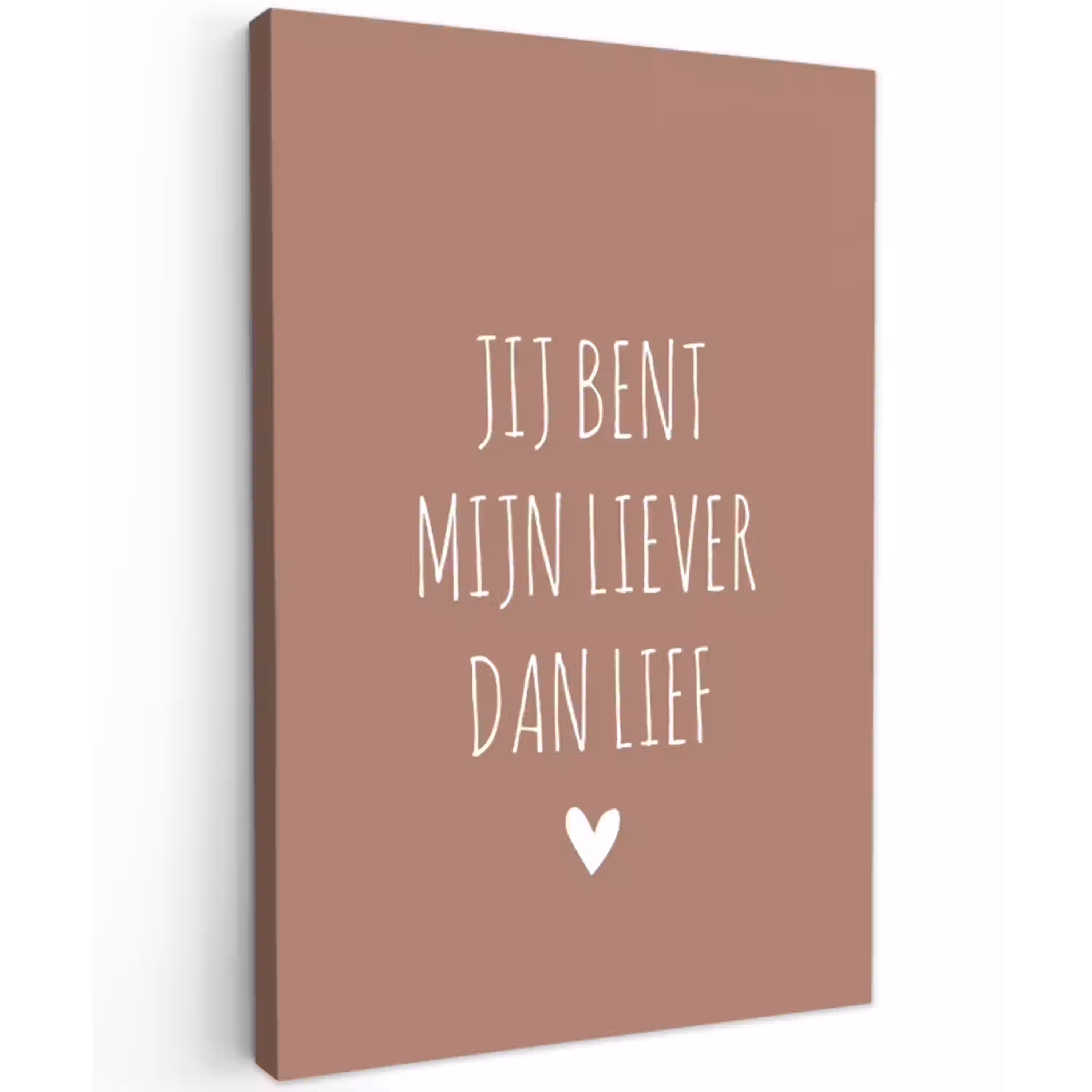 Jij bent mijn liever dan lief - Spreuken - Quotes Tuinposter op houten frame 2 cm dik klein -3d
