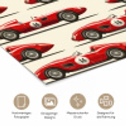 Raceauto - Retro - Rood poster papier klein 62 -tcloseup_DE
