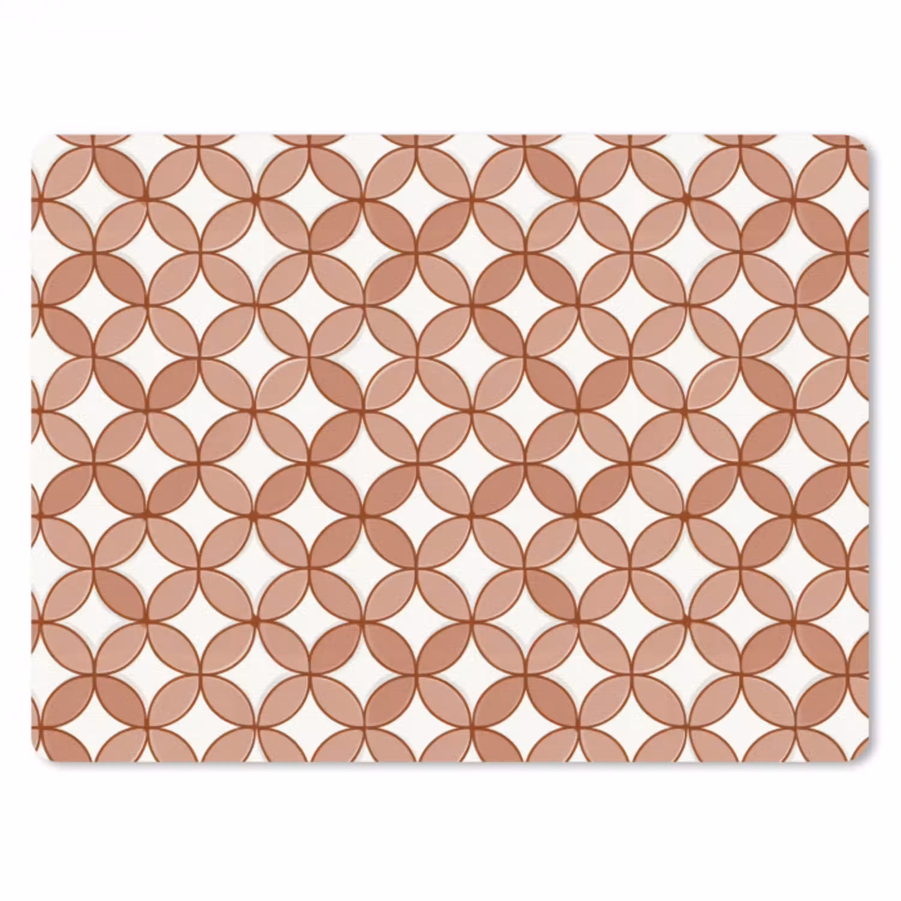 Geometrisch - Cirkels - Modern - Terracotta muismat rubber klein 262 -3d