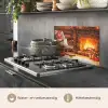 Winter - Kerst - Huis - Openhaard keuken achterwand spatscherm klein -usp_NL