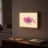 Camera - Memories - Roze - Geschilderd Light Box met batterij (Wandlamp) middel -sfeer1