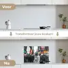 Stad - Mensen - Astronaut - Wit keuken achterwand spatscherm klein -voor_na_NL