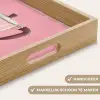 Roze - Mokkapot - Illustratie - Koffie Dienblad Rechthoek middel -USP_HandgreepNL