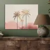 Palmbomen - Heuvels - Minimalistisch - Zachtroze PET vilt klein -sfeer2