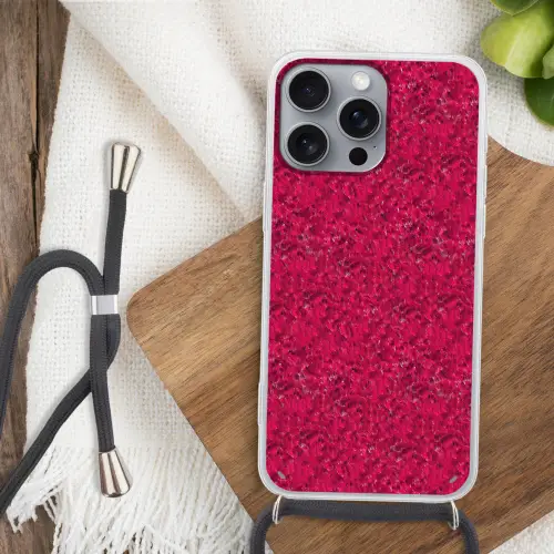 Vloeiend - Verf - Texturen - Rood Hoesje iPhone 16 Pro Max met koord klein 804 -sfeer4
