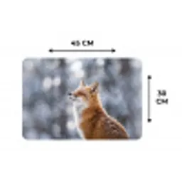 Vos - Sneeuwval - Portret - Winter - Sfeervol Placemat vinyl groot -specs