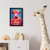 Koe - Bloemenkrans - Oorhangers - Kimono fotolijst zwart zonder passe partout klein -usfeer4_kinderkamer