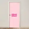 Bisou - Roze - Dikke letters deurposter klein -3d_beige
