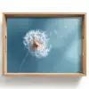 Paardenbloem - Wind - Blauw Dienblad Rechthoek middel -z3d_shopping