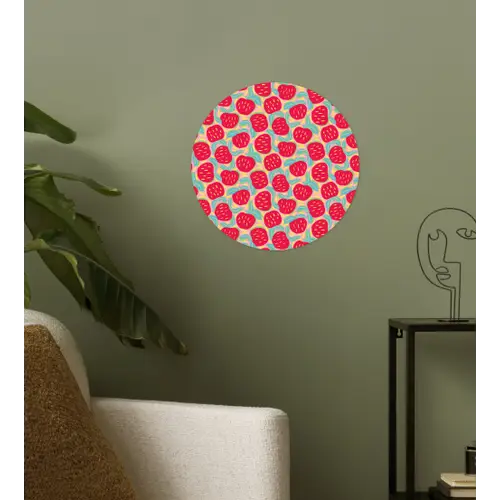 Appels - Rood - Stippen Wandcirkel behangsticker klein 186 -sfeer2