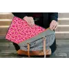 Panterprint - Roze - Dierenprint - Minimalistisch laptophoes neopreen klein -tas