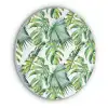 Bohemian - Bladeren - Bloemen - Tropisch Akoestische PET Vilt - Rond klein -3d