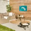 Orchidee - Bloemen - Plant - Wit - Paars Tuinposter op houten frame 2 cm dik klein -sfeer2