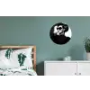 Vrouw - Zwart - Hart Wandcirkel aluminium klein -slaapkamer