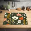 Bloemen - Illustratie - Groen Inductie beschermer vinyl 3mm klein -sfeer5