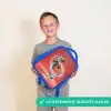 Voetbal - Jongen - Rood - Lichtcirkel Kinderrugzak - Blauw middel -sfeer1_NL