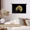 Croissant - Brood - Goud - Zwart Wandkleed katoen klein -sfeer1