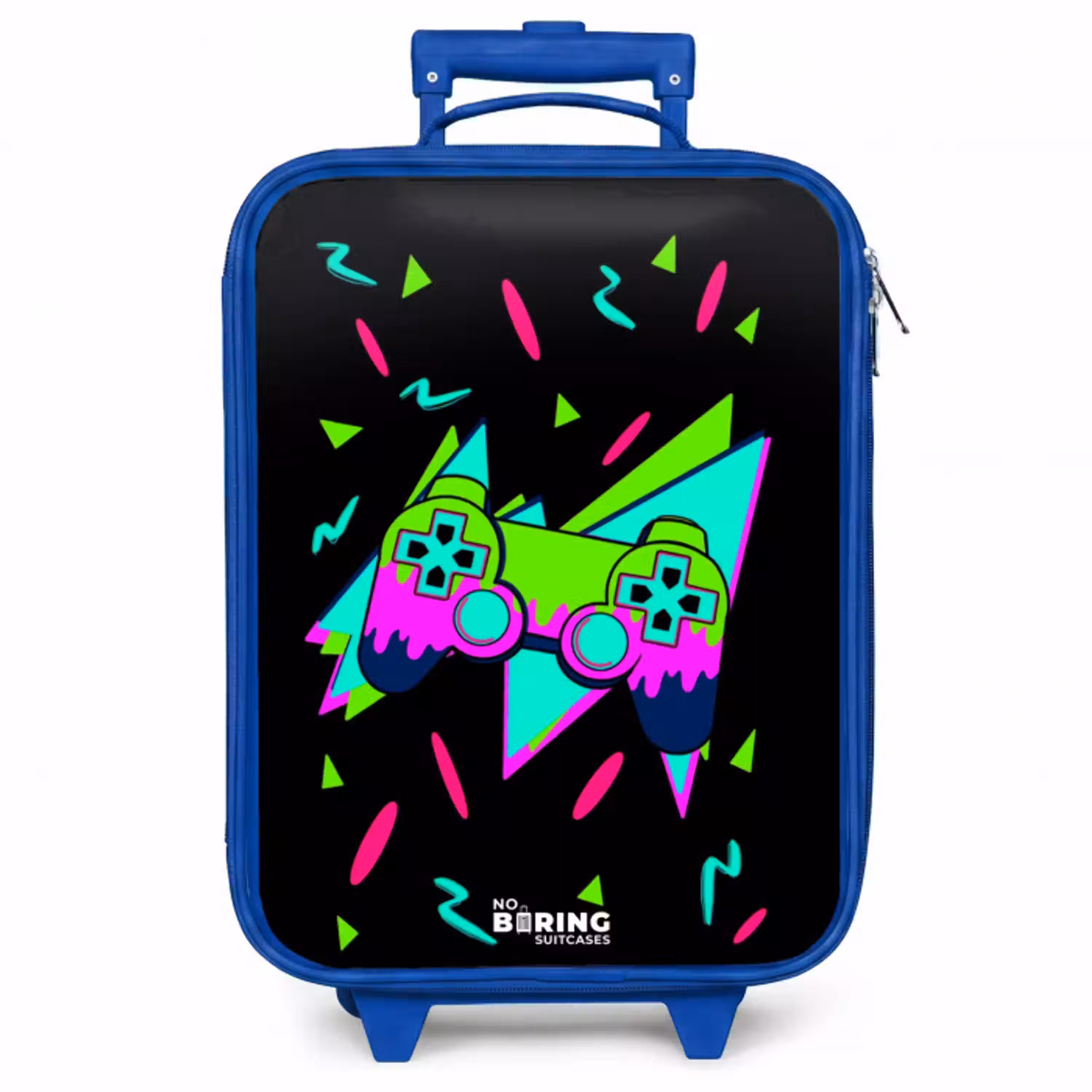 Neon controller op zwart Kinderkoffer - Blauw klein -zzz_website3d