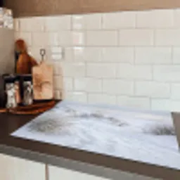 Duinen - Sneeuw - Strand - Winter - Serene Inductie beschermer vinyl 3mm klein -sfeer3
