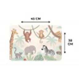 Jungle - Dieren - Groen Placemat vinyl groot -specs