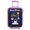 Astronaut - Quote - Planeten - Sterren Kinderkoffer - Roze klein -zz3dotto
