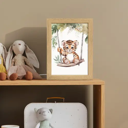 Tijger - Dier - Kinderen - Jungle Light Box met kabel klein -sfeer2_kind