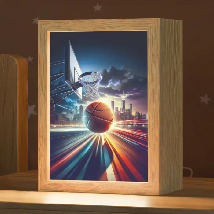Basketbal - Sport  - Basket - Stad Light Box met kabel klein -zzz_3d_website