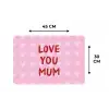 Love - Quote - Moeder - Rood Placemat vinyl groot -specs