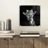 Giraffe - Dier - Zwart - Wit plexiglas 5mm klein -sfeer1