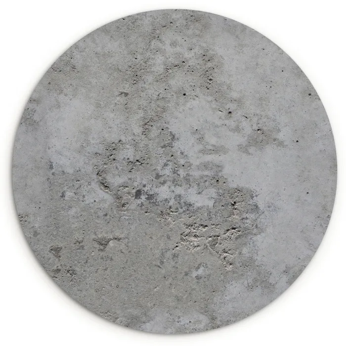 Patroon - Grijs - Oud - Beton Wandcirkel kunststof plaat 5mm dik klein 188 -3d
