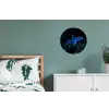 Vis - Stippen - Koraal - Blauw Wandcirkel aluminium klein -slaapkamer