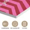 Roze - Strepen - Koffie - Maandag PET vilt klein -closeup_DE