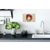 Deurkrans - Strik - Kerst - Rood - Groen Muursticker klein -keuken