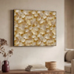 Ginkgo - Bladeren - Goud Textielframe zwart klein 947 -sfeer3