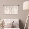 Decoratief - Labyrint - Beige Wandkleed katoen klein -sfeer4