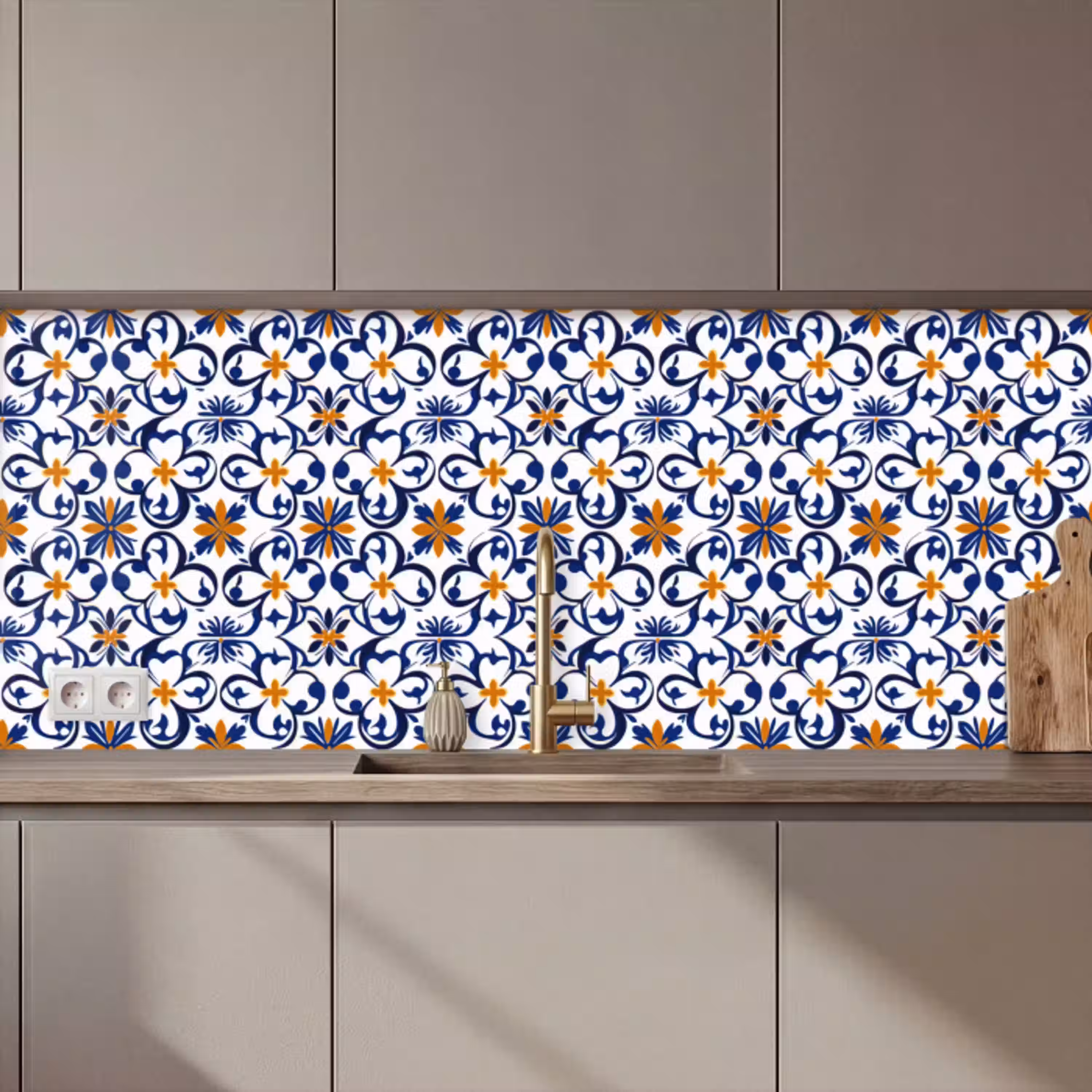 Patroon - Modern - Kleurrijk keuken achterwand 2 middel 871 zz_3dshopping
