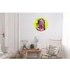 Buste - Verf - Geel Wandcirkel aluminium klein -woonkamer