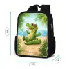Krokodil op het strand Rugzak - Zwart middel -productfoto_formaten