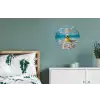 Duikbril - Eend - Water Wandcirkel aluminium klein -slaapkamer