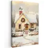 Kerst - Huis - Winter - Sneeuw canvas 2cm klein -z3d
