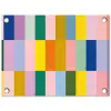 Stroken - Blauw - Patroon - Abstract tuinposter los doek klein -3d