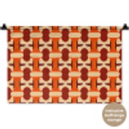 Geometrisch - Retro - Oranje Wandkleed katoen klein 269 -t3d_DE