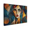 Portret - Abstract - Vormen Tuinposter op houten frame 2 cm dik klein -3d