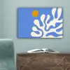 Minimalistisch - Organisch patroon - Blauw canvas 2cm klein -sfeer4