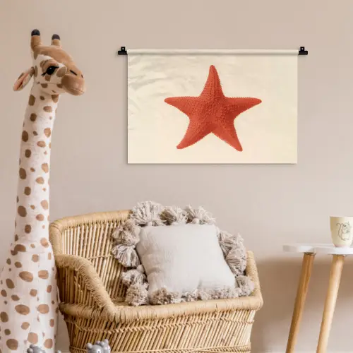 Zeester - Bobbels - Rood Wandkleed katoen klein -wsfeer5_kind