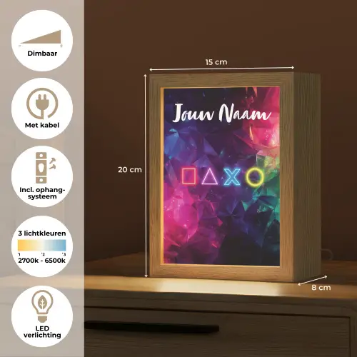 Symbolen - Game - Kleurrijk Light Box met kabel (Kinderlampje) klein -USP_NL