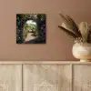 Doorkijk - Landschap - Bloemen - Rozenboog - Natuur aluminium wit klein -sfeer4