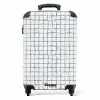 Handgetekend blauw raster met zachte hoeken NBS - Handbagage koffer - Volwassenen Unisex middel -productfoto_recht